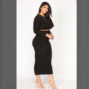 Fashionnova “Love Lane” Crop top & skirt set
